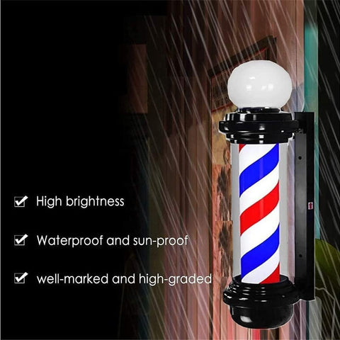 MIUXIU LED-lit barber pole illuminating your shop at night