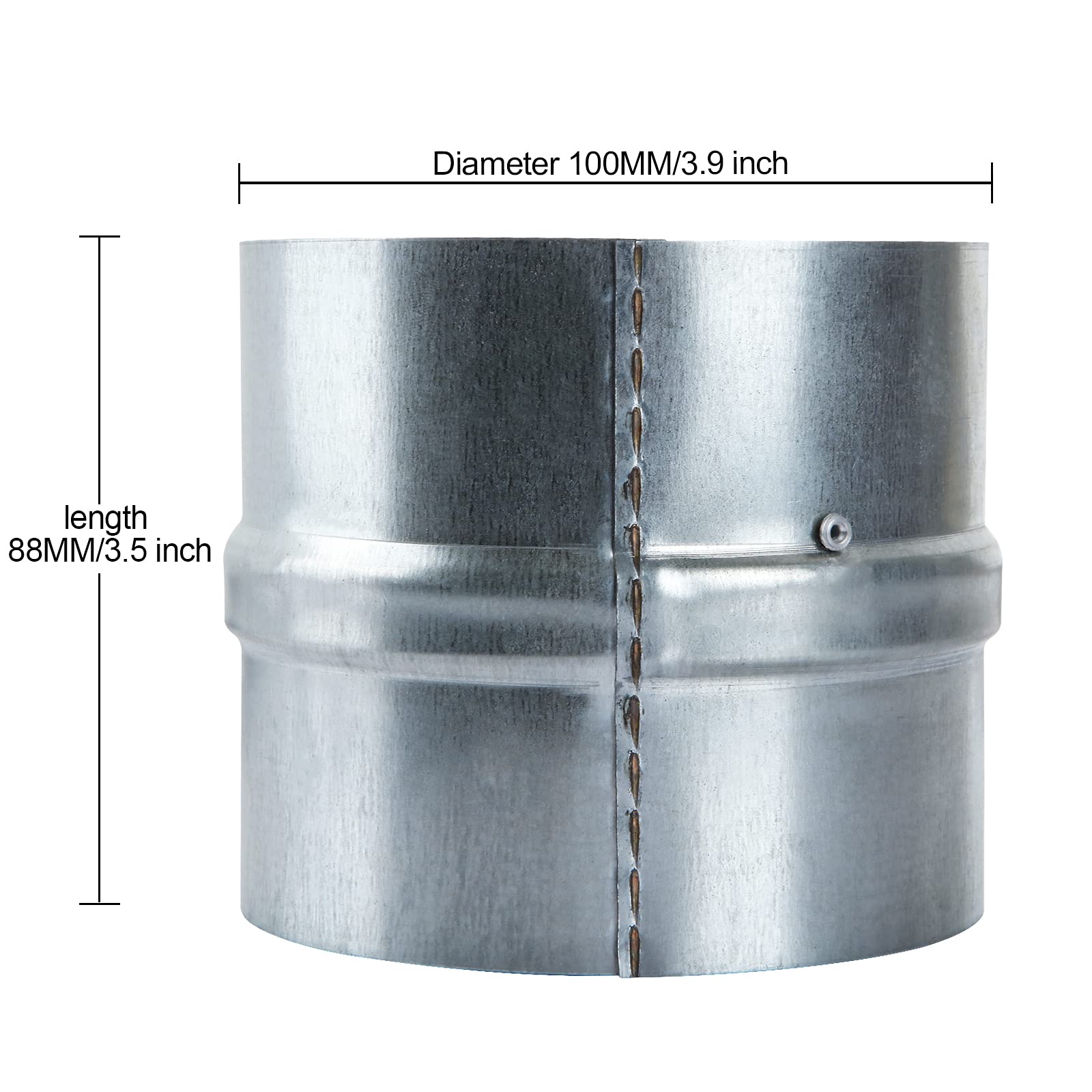 MIVIDE galvanized steel damper body designed for durable duct protection