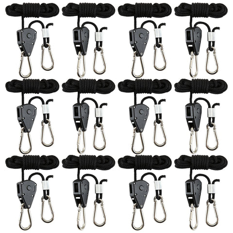 MIVIDE rope clip hanger with 8ft rope offers versatile mounting and quick adjustments.