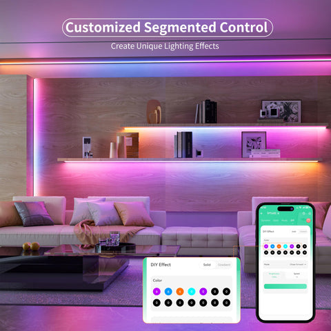 MIWISE 24V COB LED strip demonstrates wide beam and continuous glow for large spaces