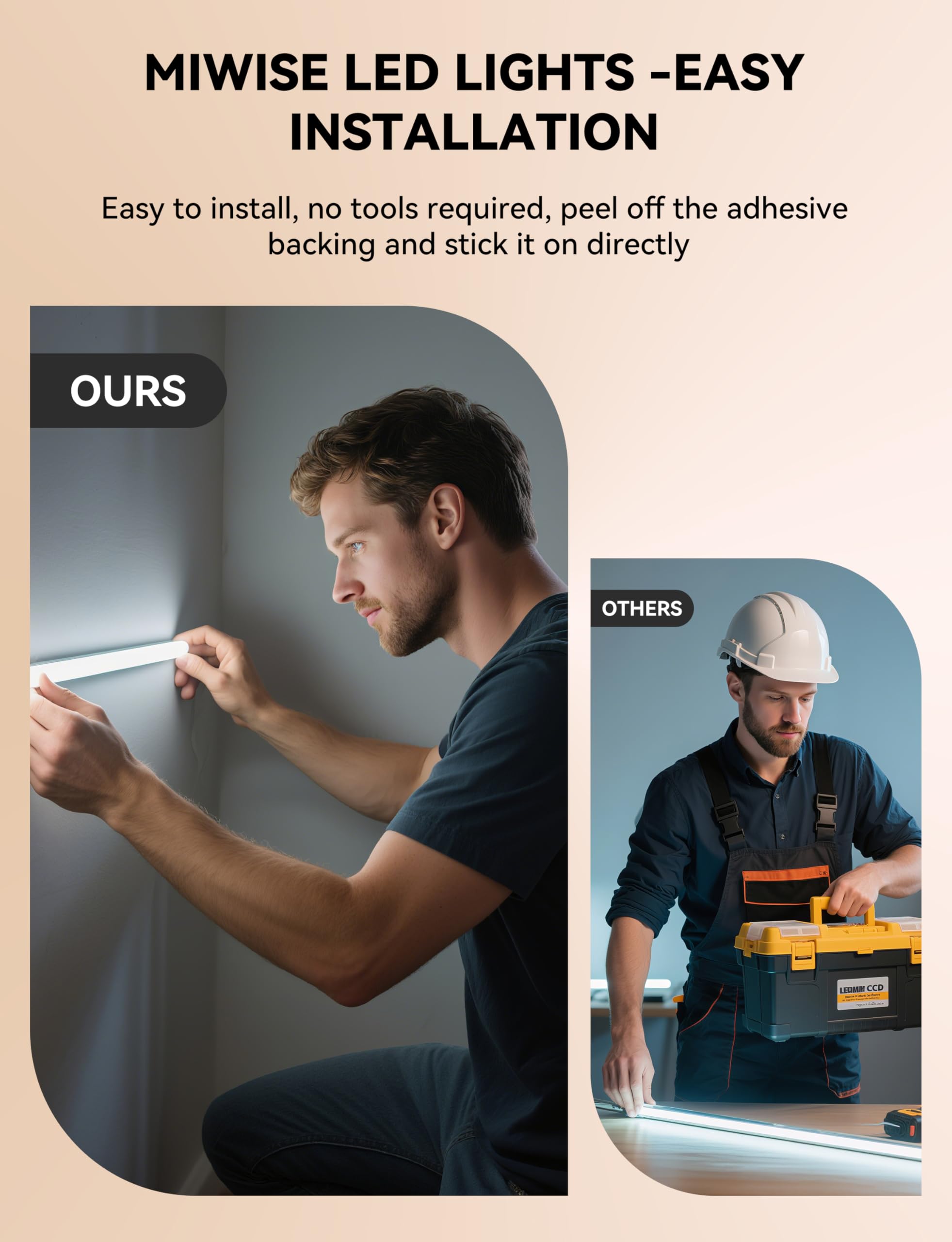 MIWISE 24V COB strip offers 11 brightness levels for versatile ambiance