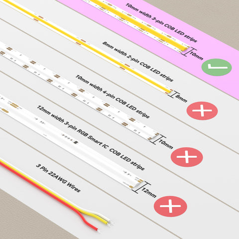 MIWISE gapless I-shaped connectors demonstrate seamless LED strip joins.