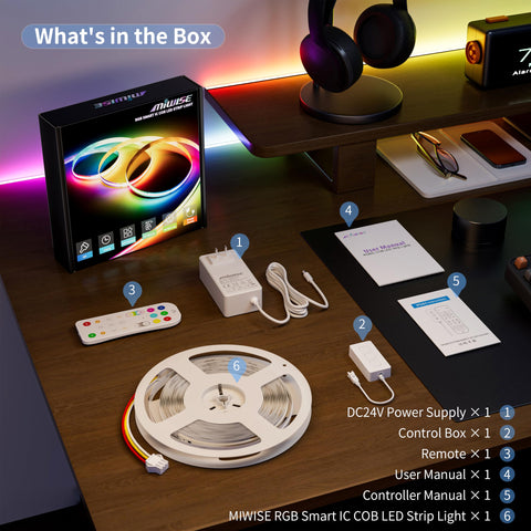 MIWISE music mode with app control enables reactive lighting to tunes