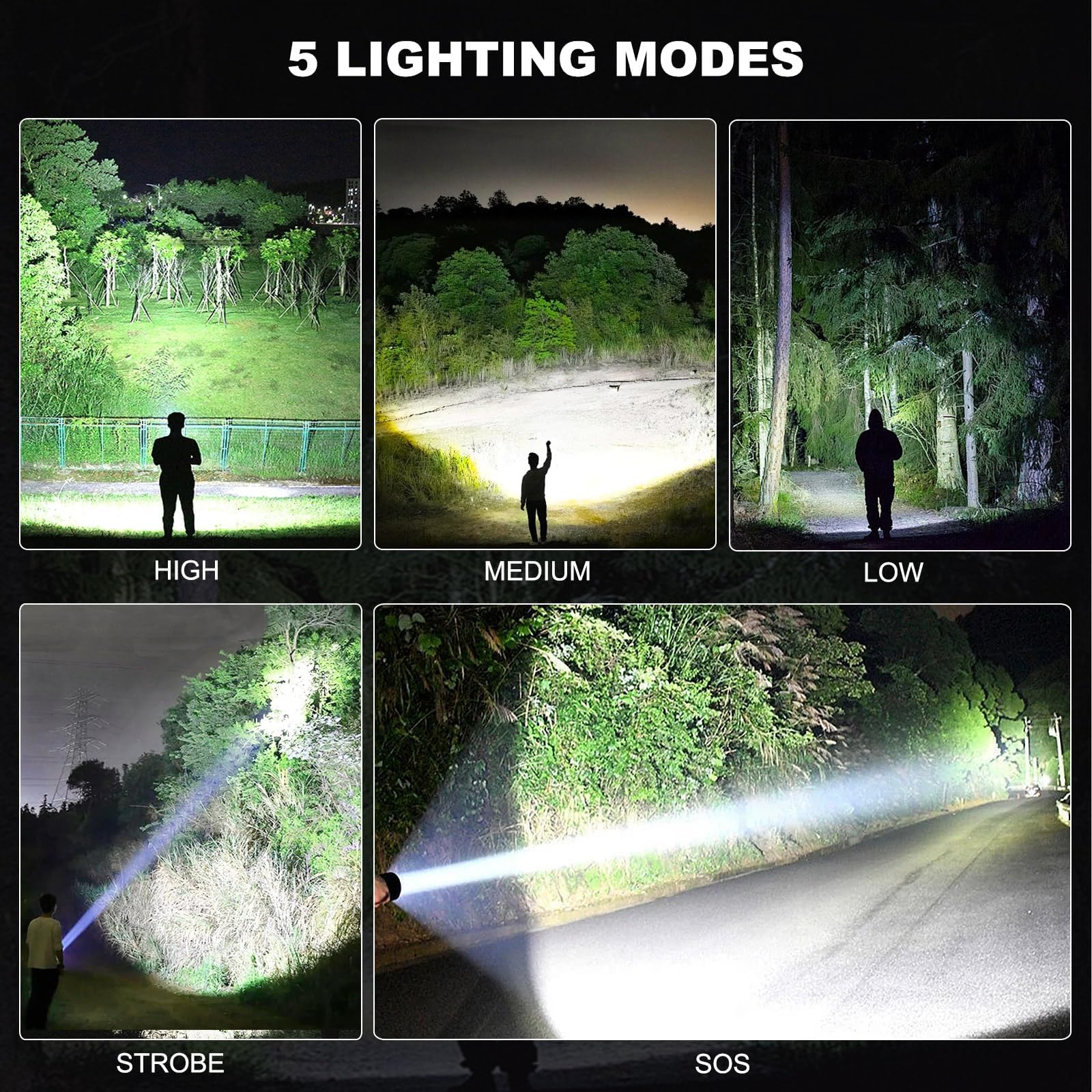 Mixilin flashlight runs up to twelve hours on a full charge