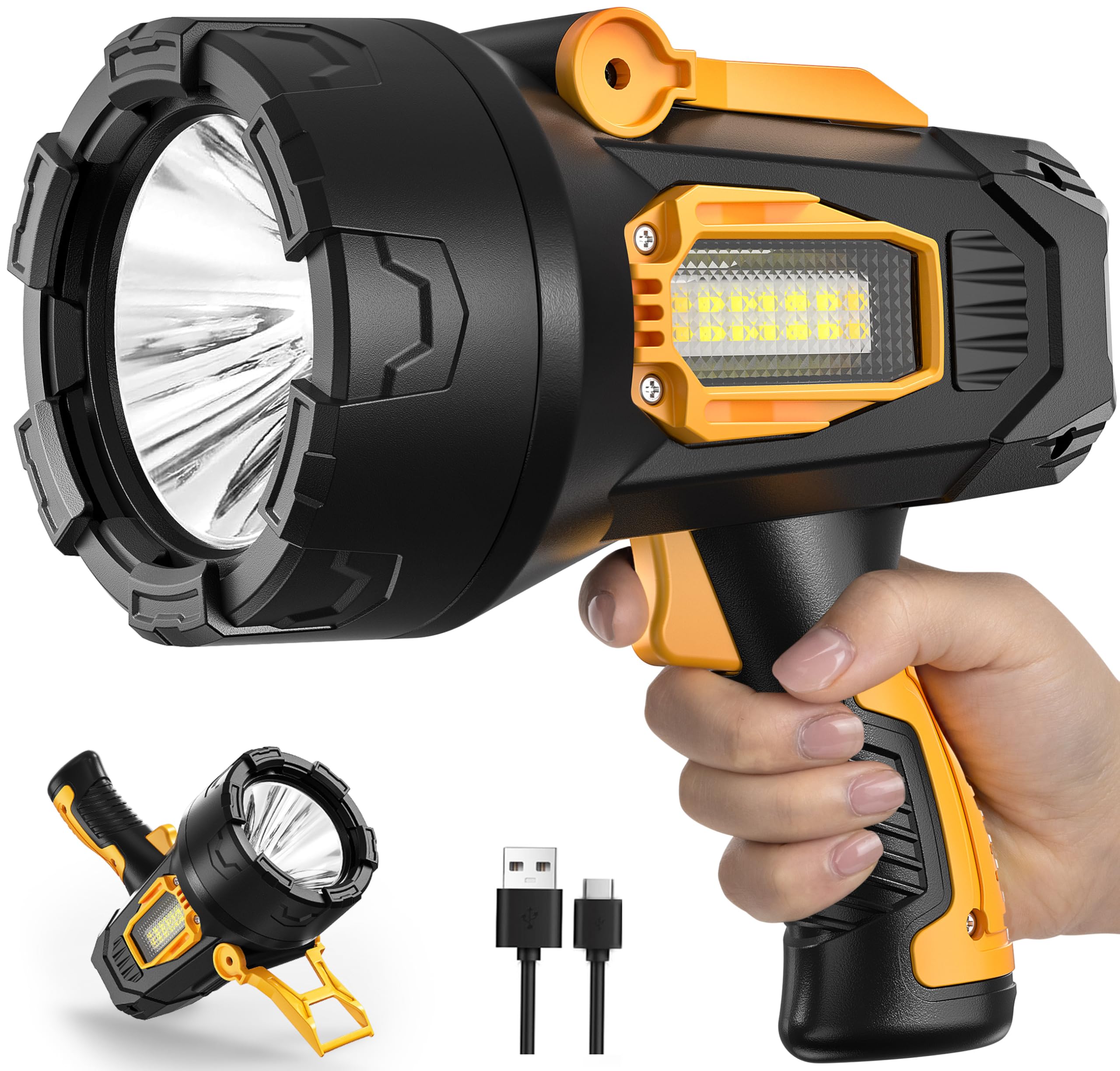 MIXILIN W5225 spotlight front view highlighting a high-lumen beam for outdoor use.