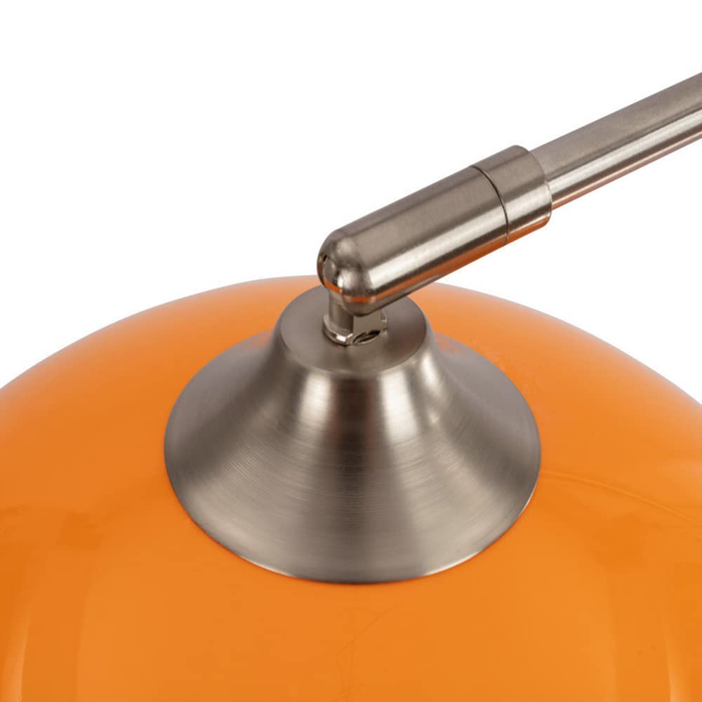 MIXL Orange Arc Lamp marble base emphasizing stability and premium feel