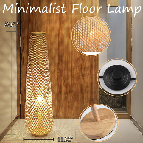 MIXL hand-woven bamboo lamp elevates sitting areas with artisan charm.