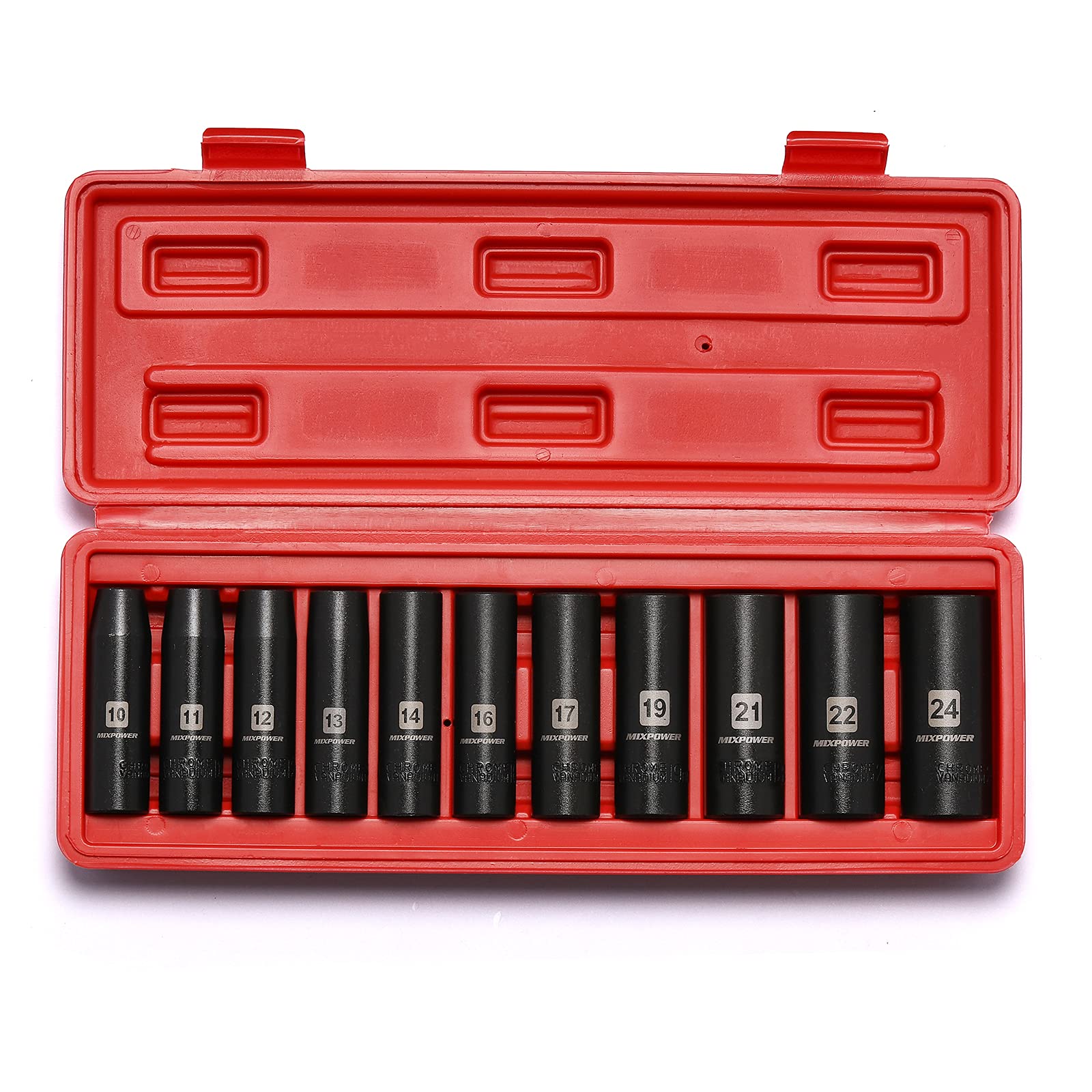 MIXPOWER laser-marked sizes enable quick identification for accurate tool selection.
