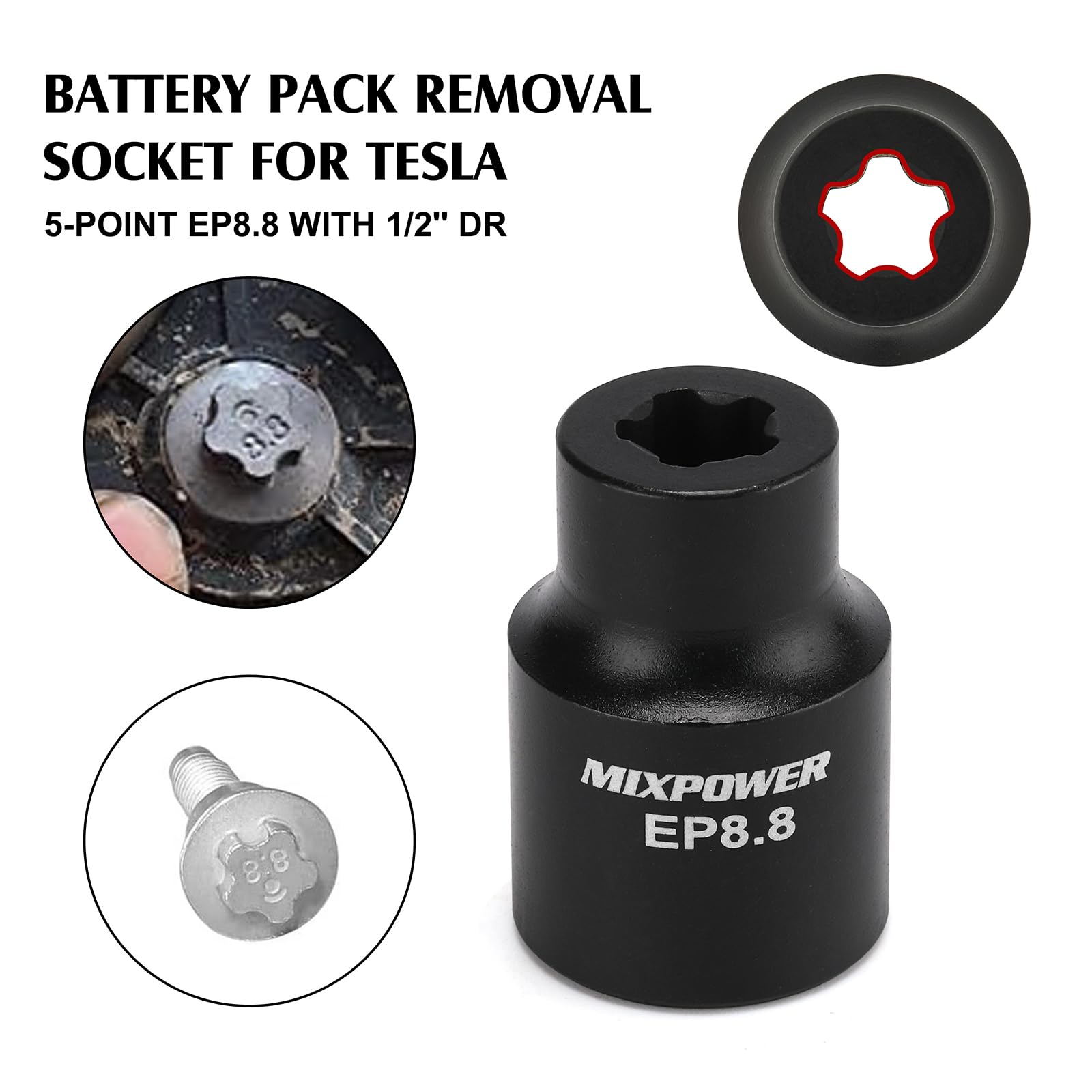 MIXPOWER 1/2 in drive sockets EP18–EP32 suitable for mid to heavy-duty work