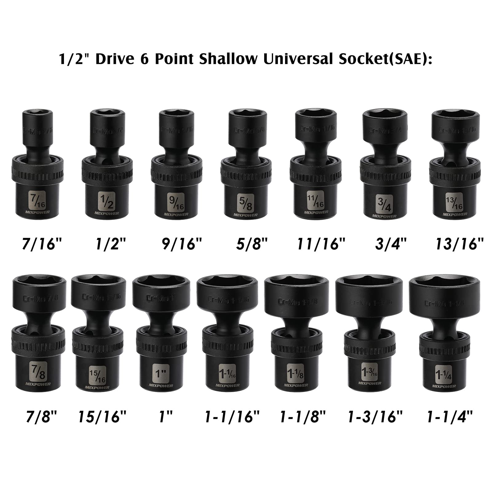 MIXPOWER laser-marked sizes stay readable in dim garages.
