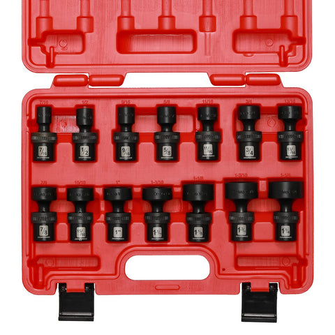 MIXPOWER 12-drive SAE sizes laid out for quick identification during repairs.