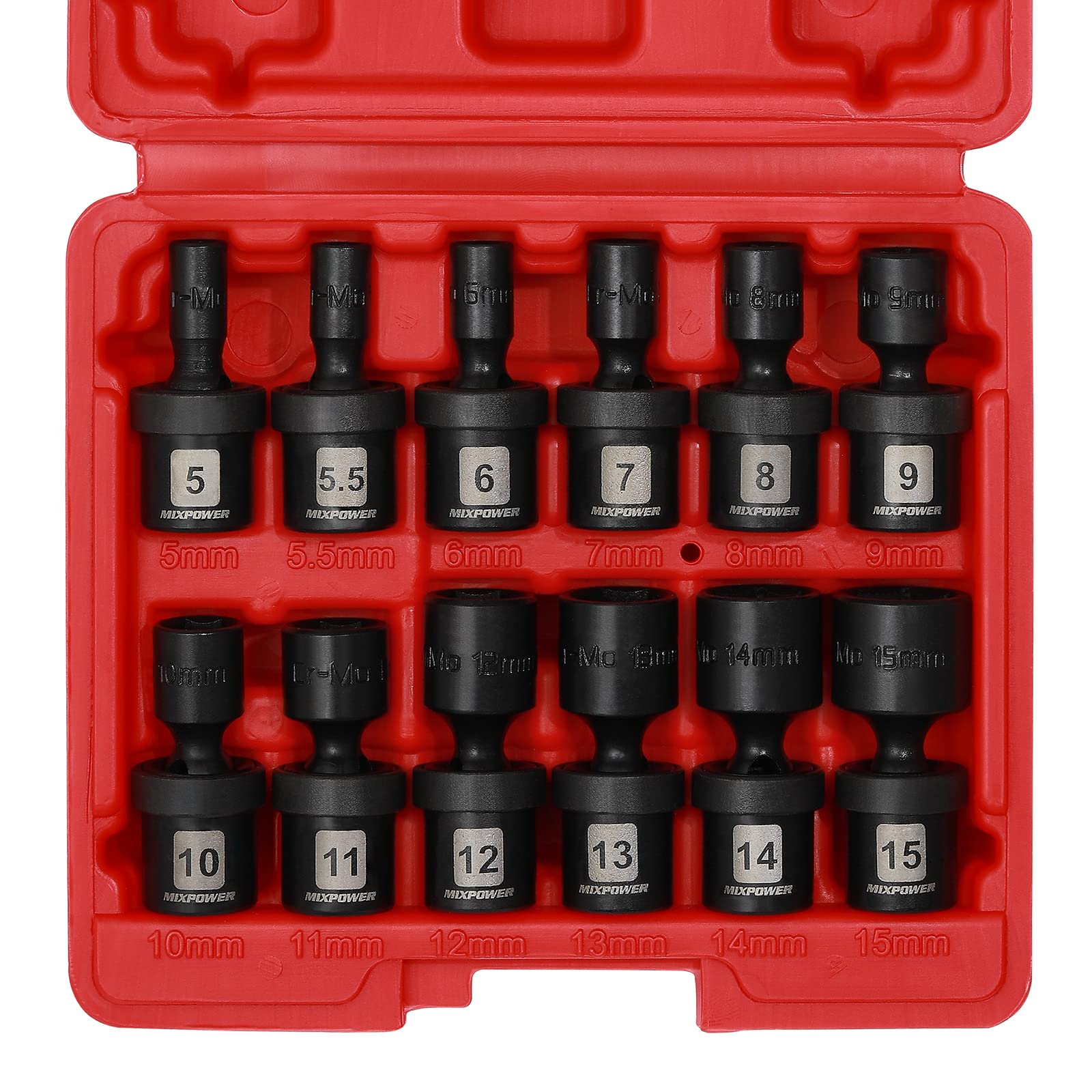 MIXPOWER 5.5mm universal socket showing precise fit for tight spaces