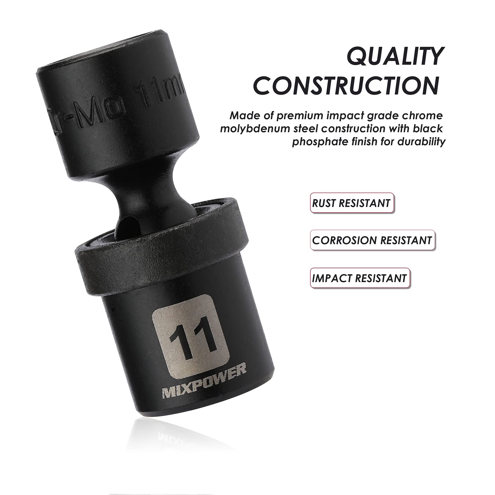 MIXPOWER 7mm universal socket covering versatile metric sizes for automotive projects