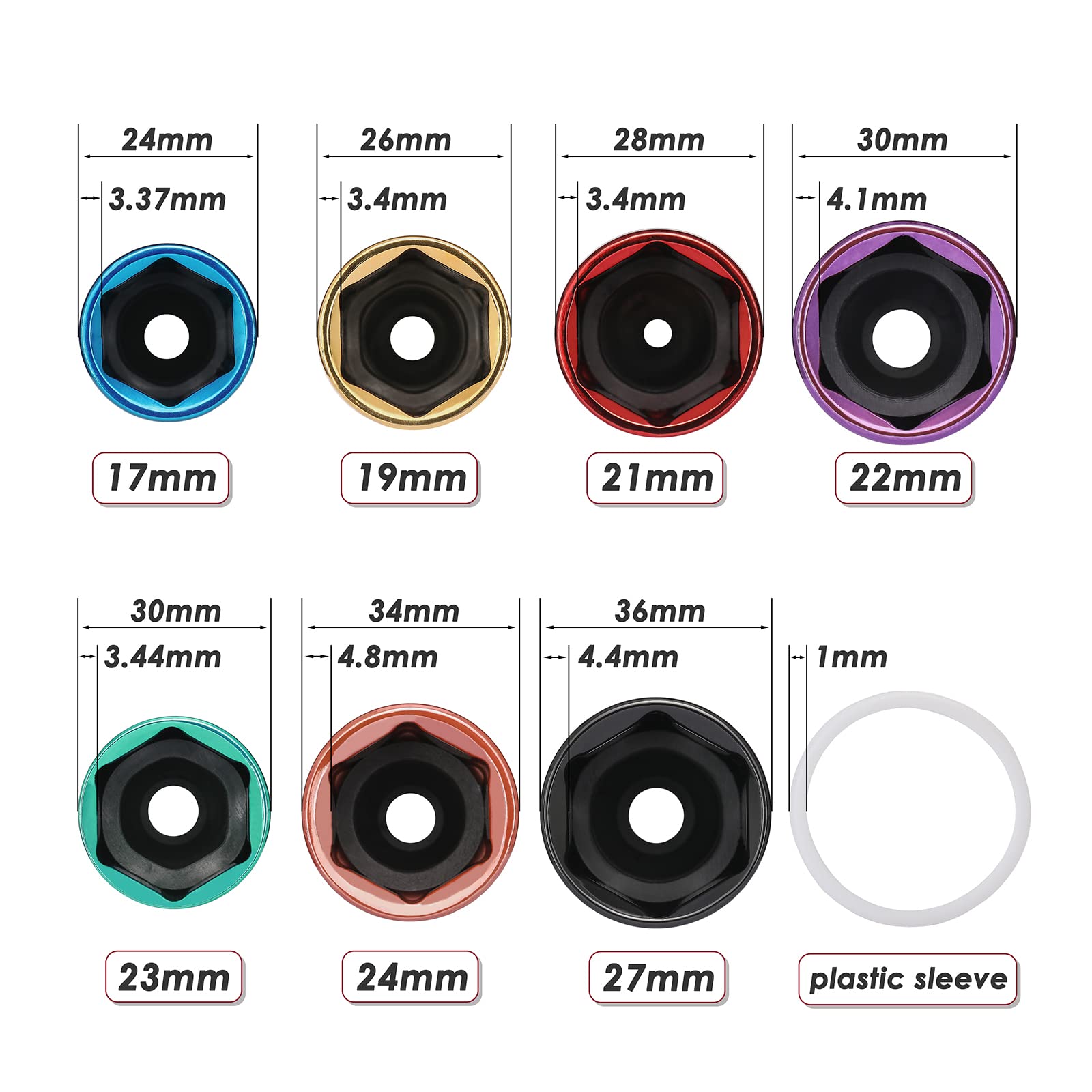 MIXPOWER 27mm thin-wall socket features laser-etched markings for precise fit.