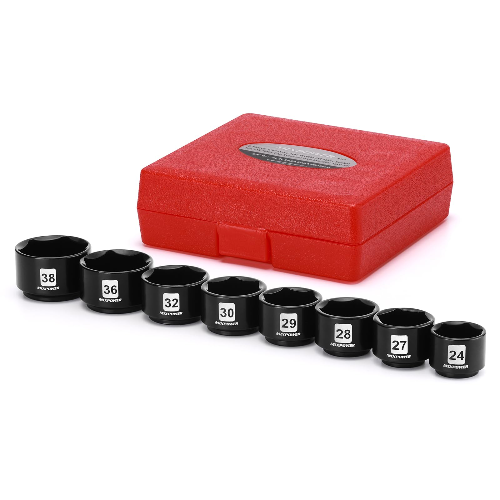 MIXPOWER 24mm oil filter socket for tight spaces and quick removal