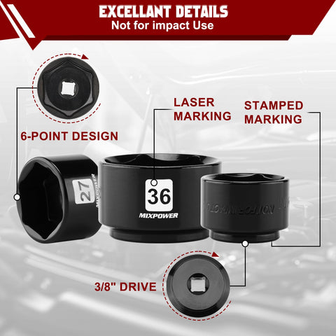 MIXPOWER 29mm oil filter socket ideal for common vehicle caps