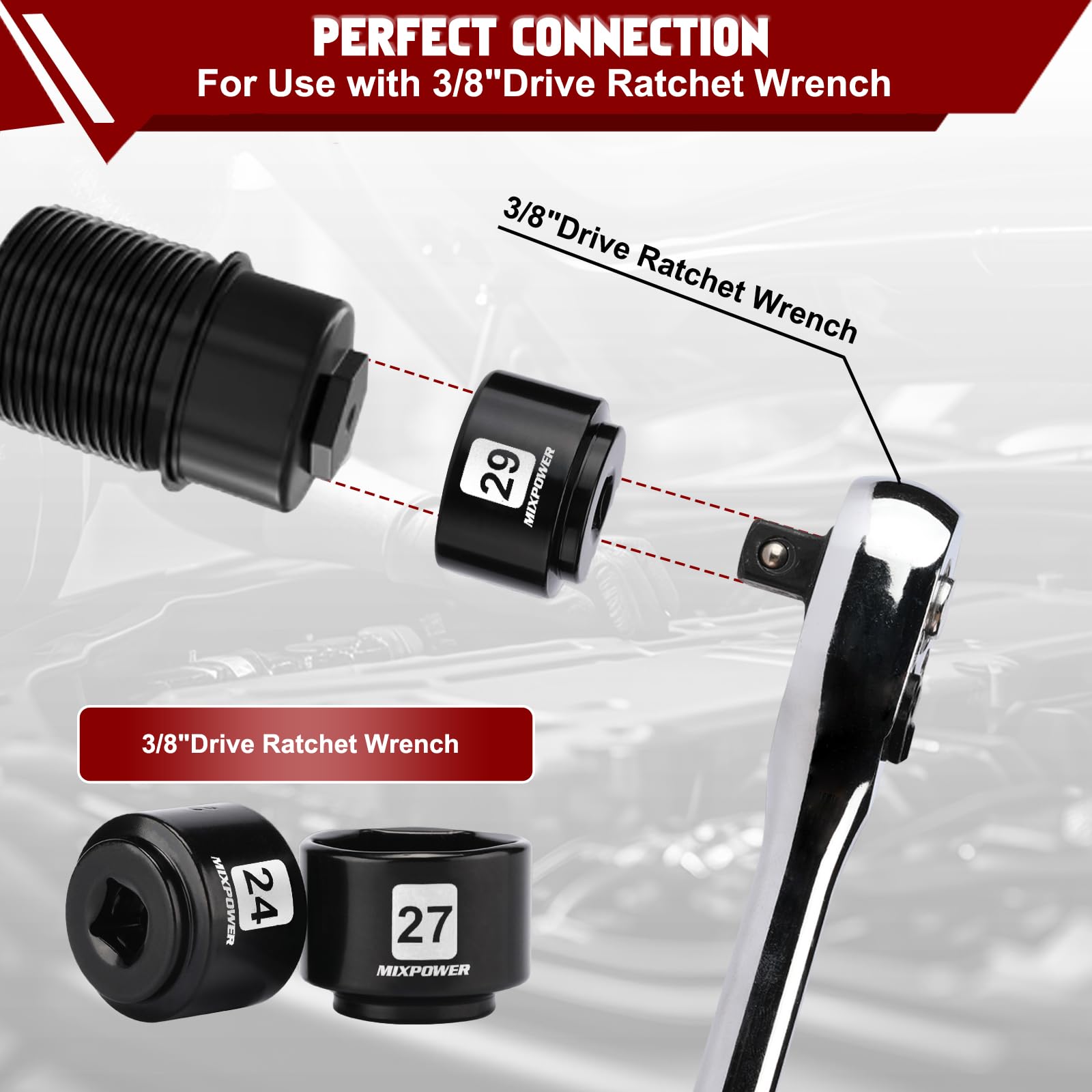 MIXPOWER 30mm oil filter socket enabling easier access under crowded engines