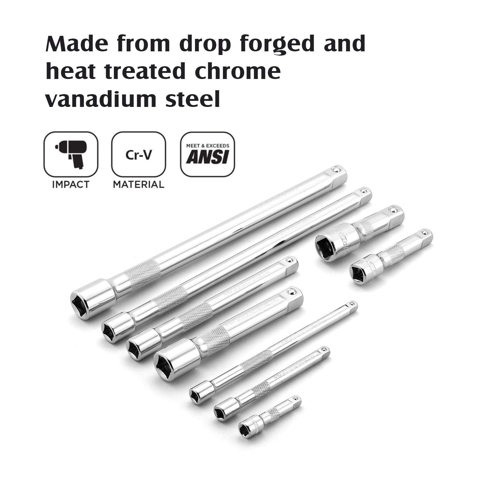 MIXPOWER 6-inch 1/4-inch extension bar for deeper bolts.