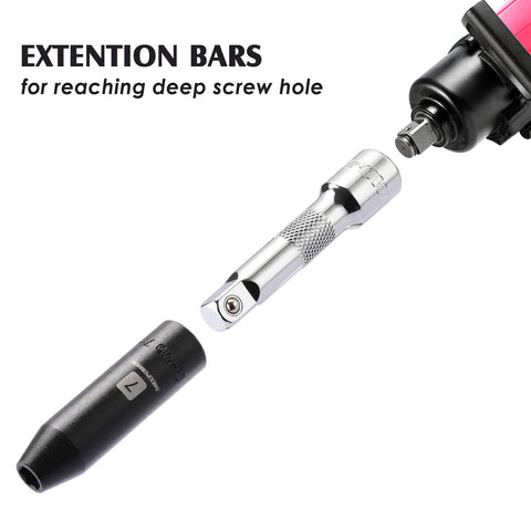 MIXPOWER 10-inch 3/8-inch extension bar for long reach.