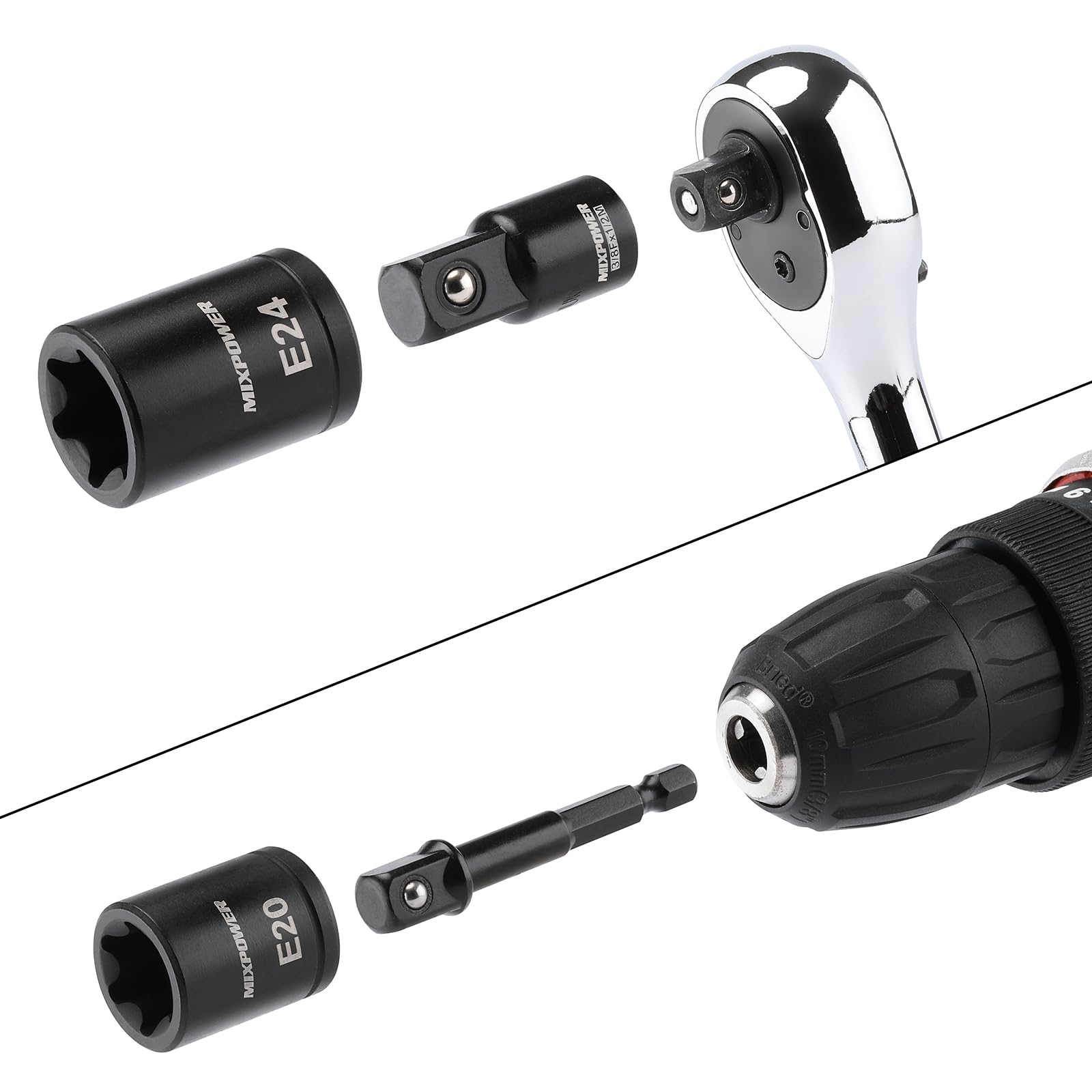 Mixpower adapters expand tool compatibility across drives and tools.