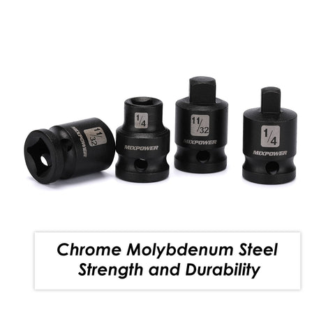 MIXPOWER CR-MO steel set resists wear with black phosphate finish