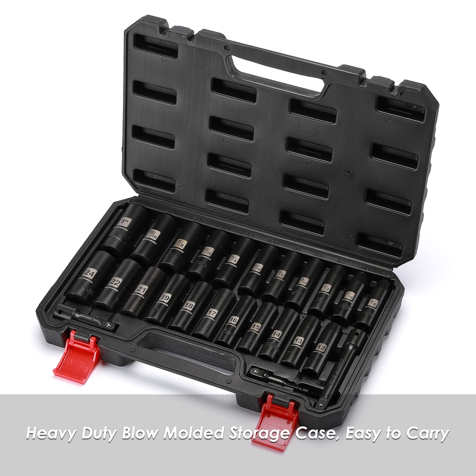 Mixpower compact design keeps sockets organized on the job.