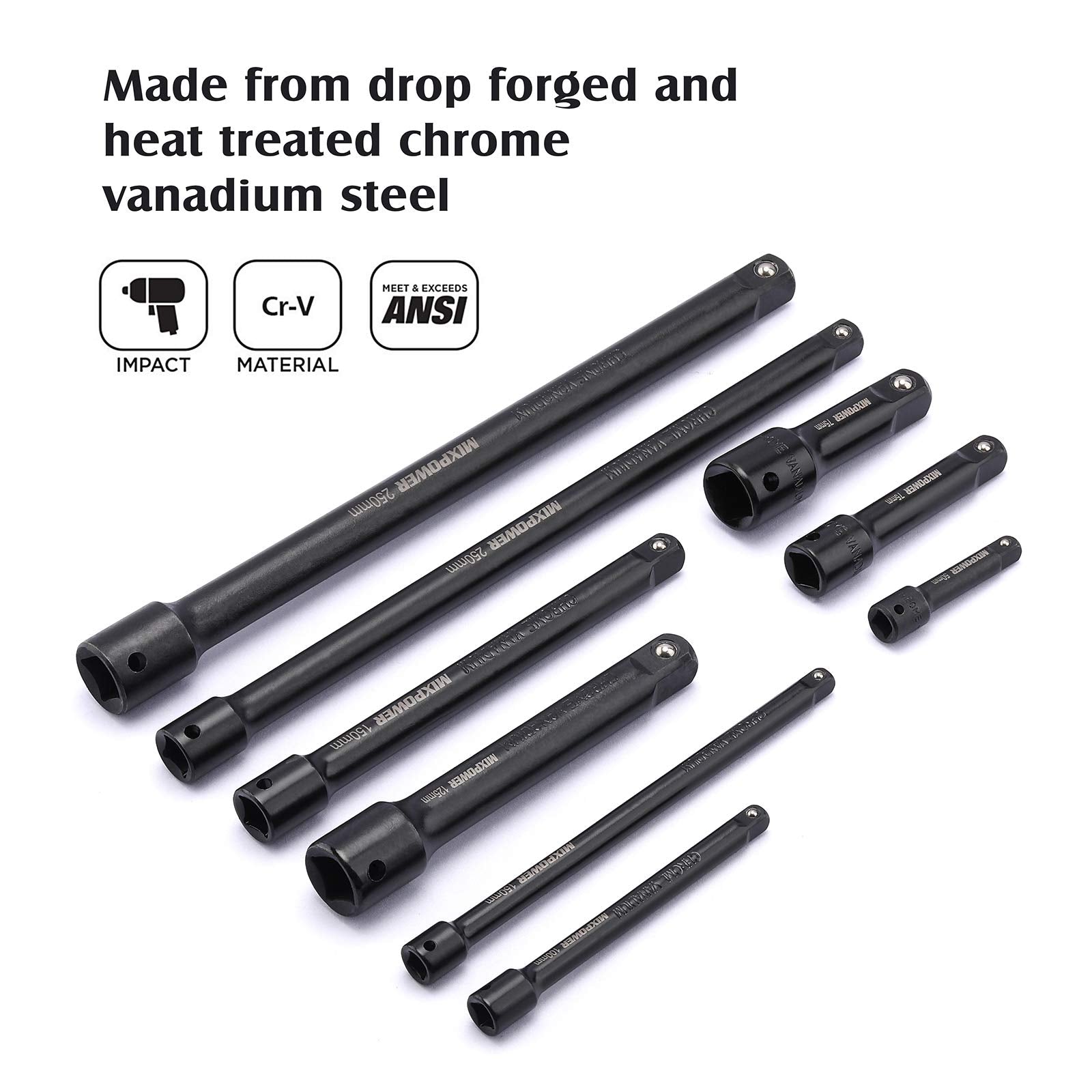 MIXPOWER quarter-inch 6-inch extension bar for longer reach during tasks