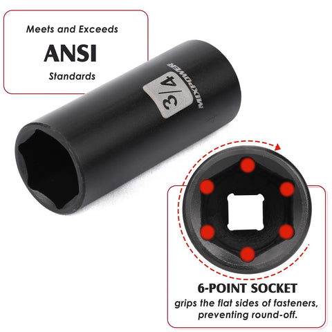 MIXPOWER 3/8-to-1/2-inch-adapter for compatible tool setups.