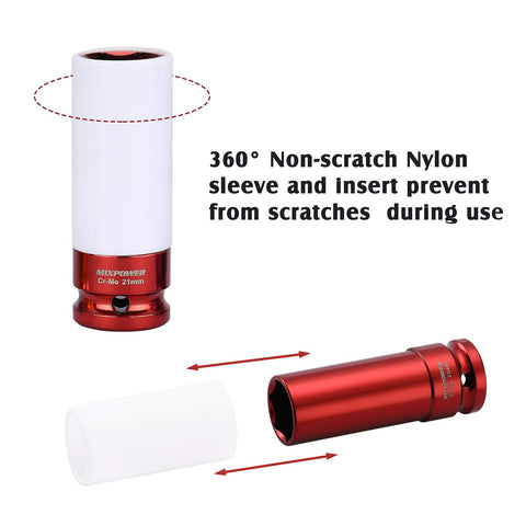 MIXPOWER laser-etched color-coded sleeve for non-marring operation