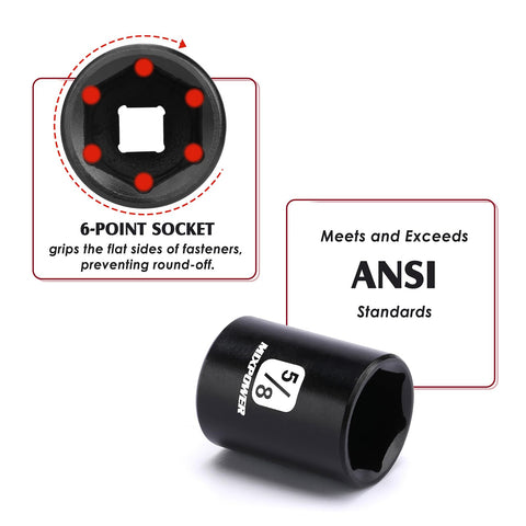 MIXPOWER laser-etched size markings stay legible in dim light