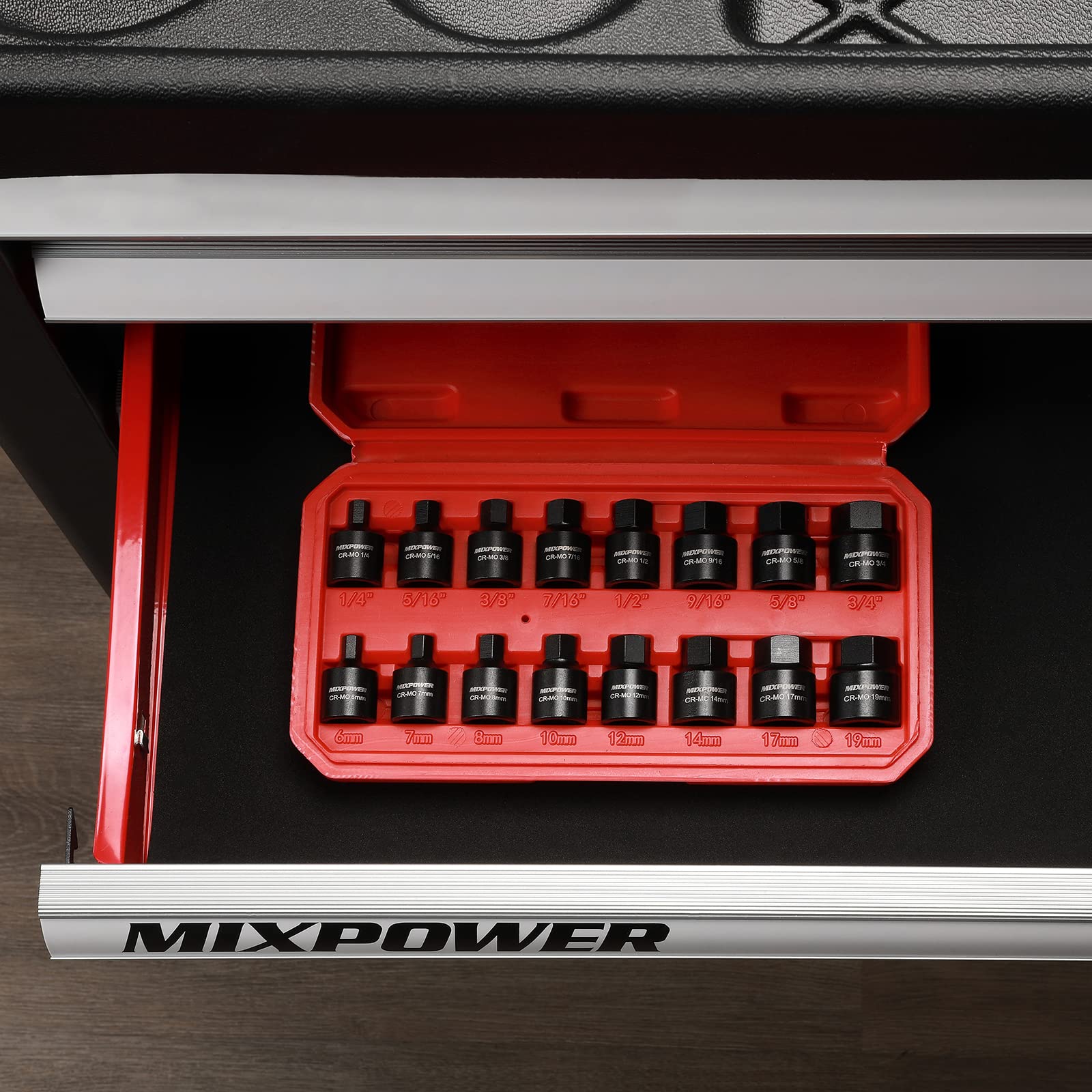 MIXPOWER laser-marked sizes remain legible even in low light.