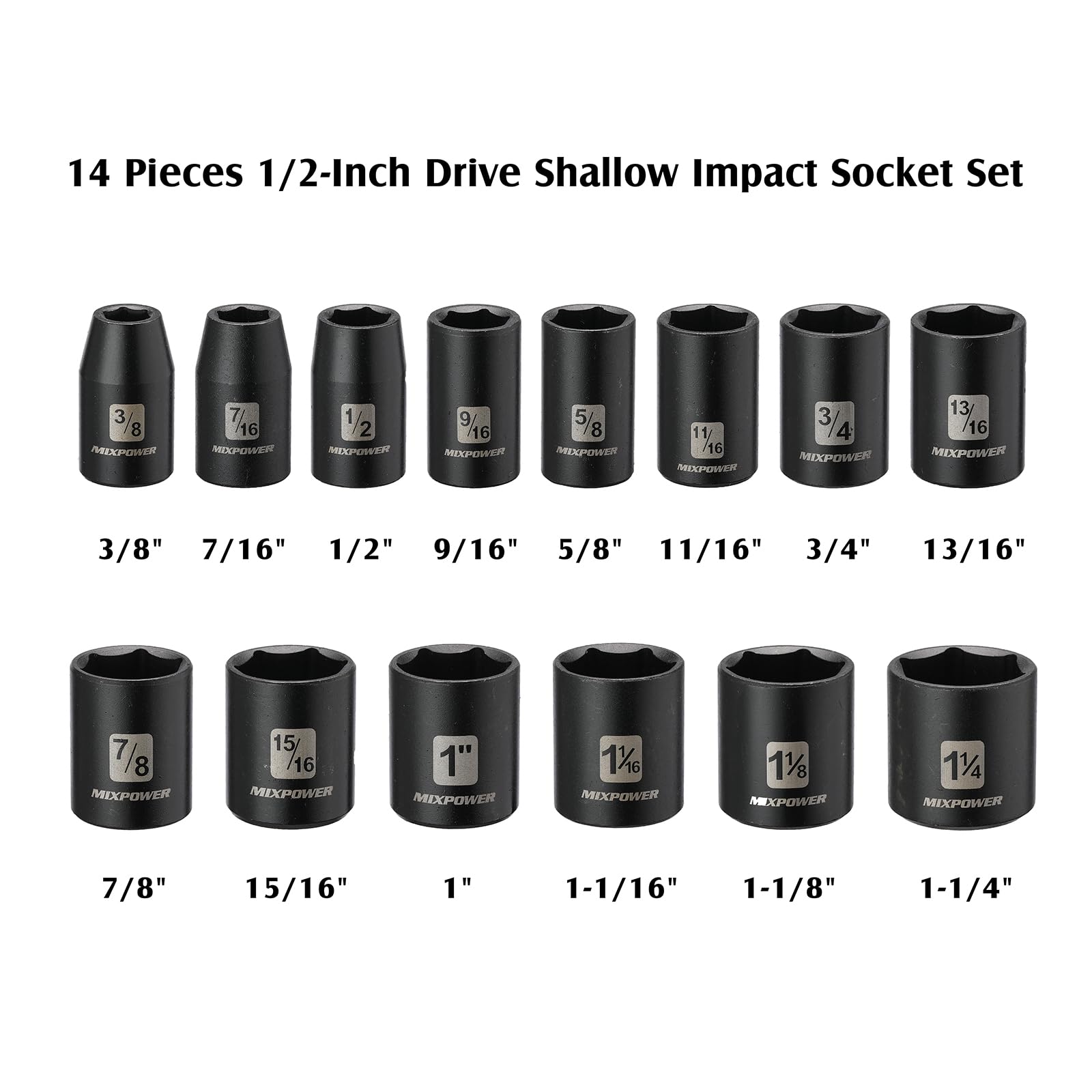 MIXPOWER laser-etched size markings help quick sizing in dim light.