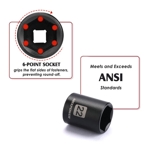 MIXPOWER laser-marked sizes stay readable in low light for quick selection.