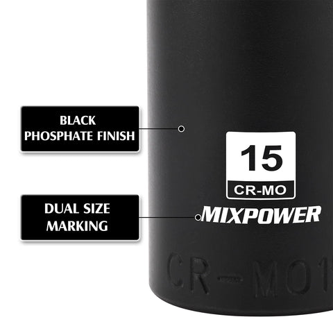 MIXPOWER magnetic socket holds fasteners in place for one handed work