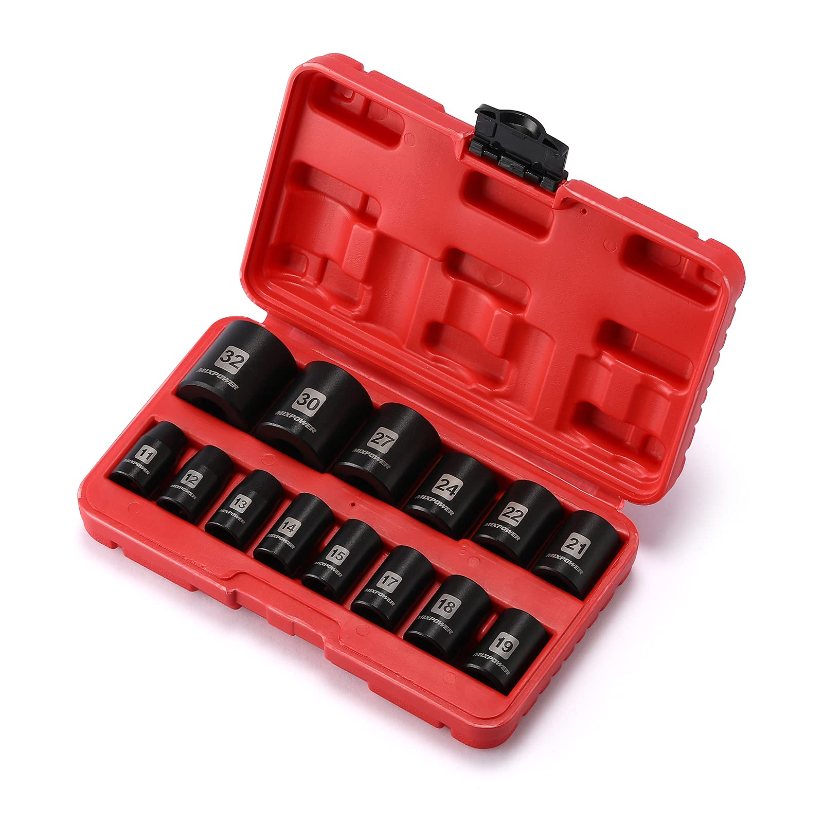 MIXPOWER 14-piece set includes 11mm to 32mm sizes for metric fasteners.