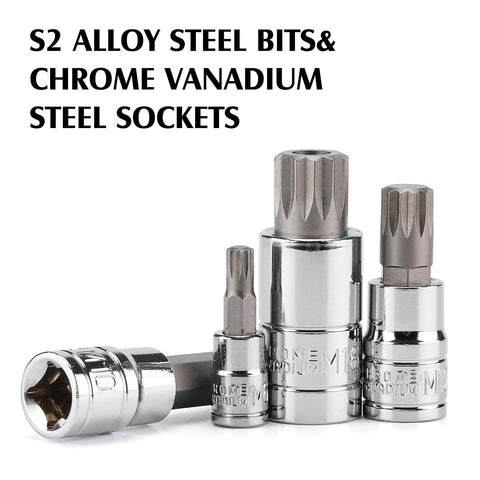 MIXPOWER S2 alloy steel bits resist wear for lasting life.