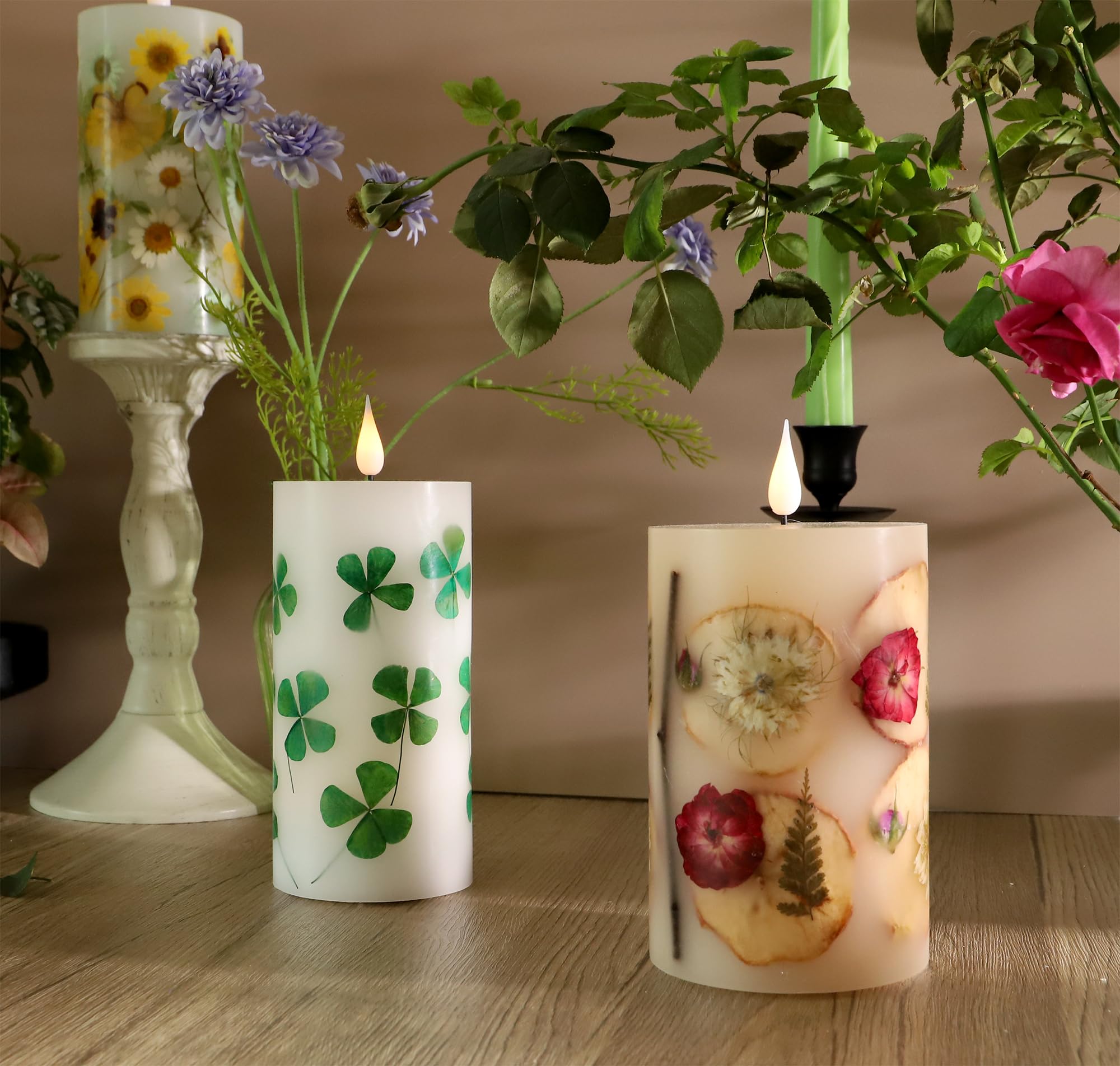 MIYA LIFE safe flame-free illumination ideal for family rooms and shelves.
