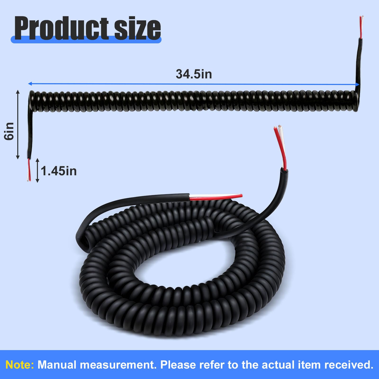 MIYOLO 18AWG two-conductor coil cord for reliable power
