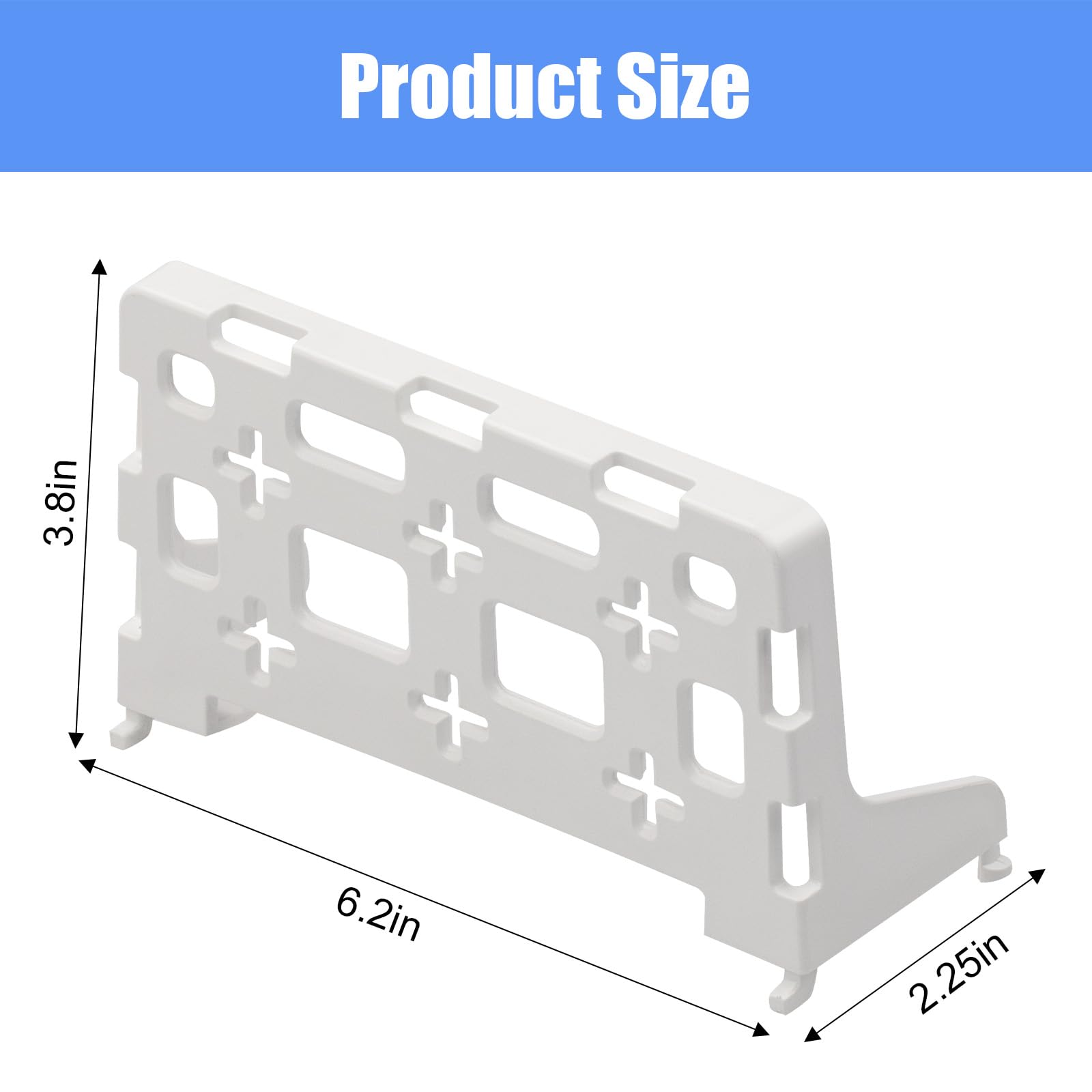MIYOLO Leviton shelf bracket in white for metal and plastic centers
