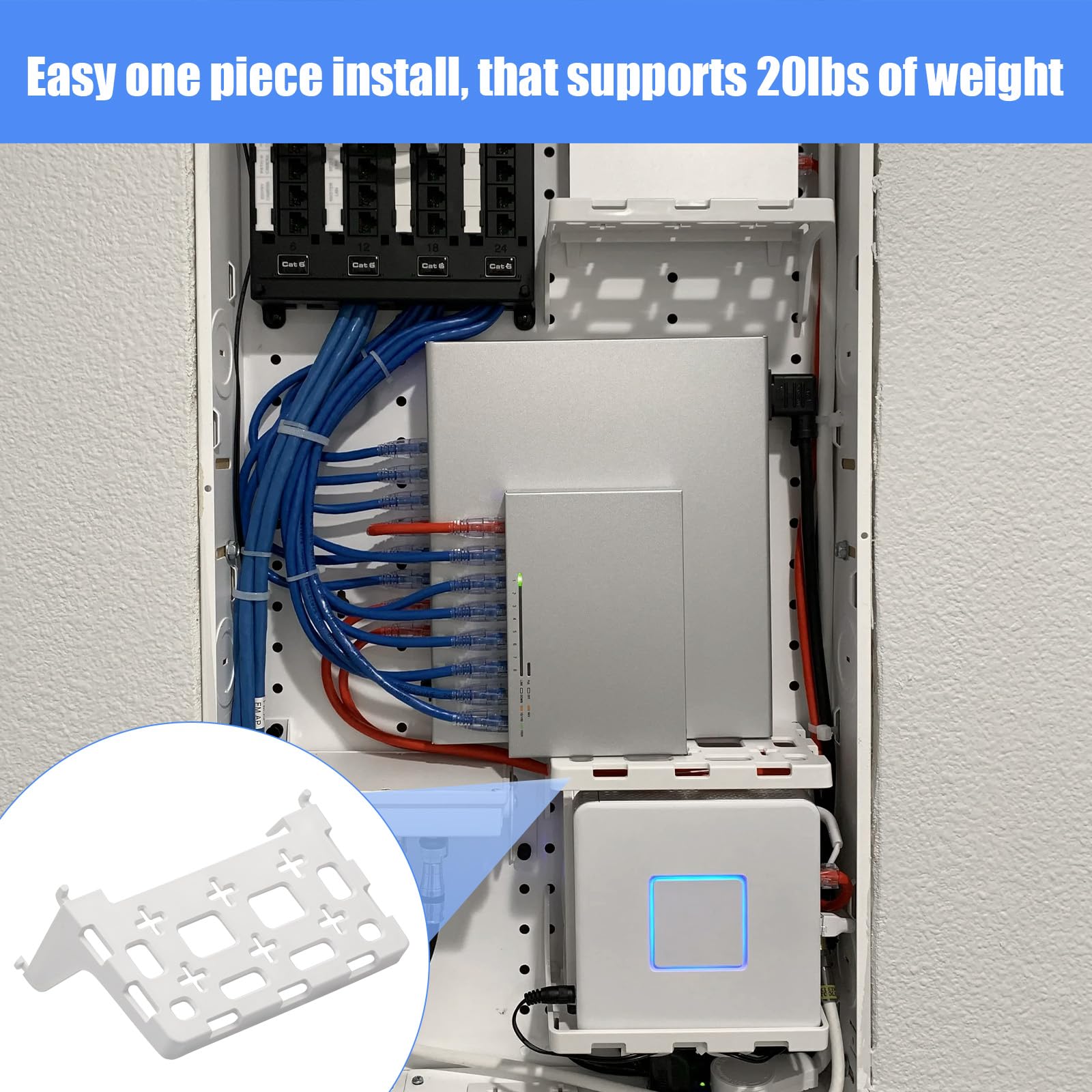 MIYOLO one-piece installation bracket, white finish