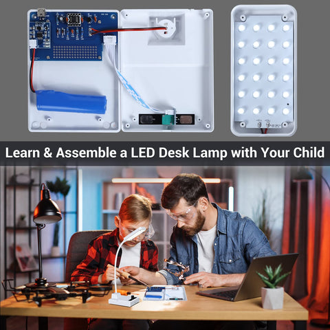 MiOYOOW LED desk lamp kit gooseneck bend highlighting adjustable lighting for precise use.