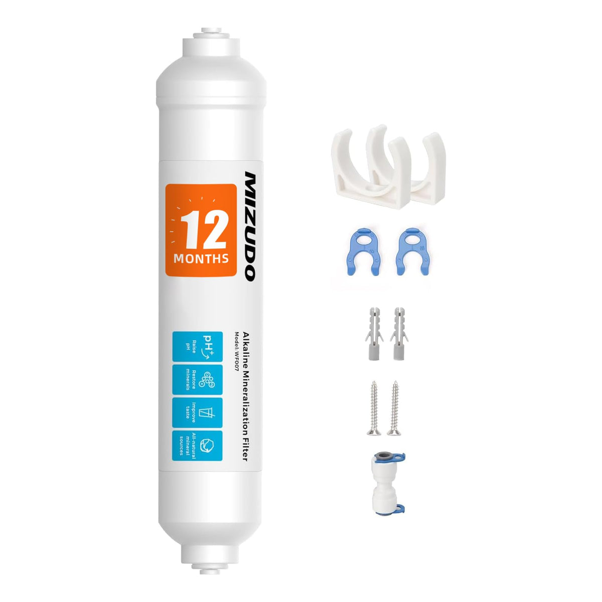 MIZUDO remineralization filter installation under-sink setup for balanced water