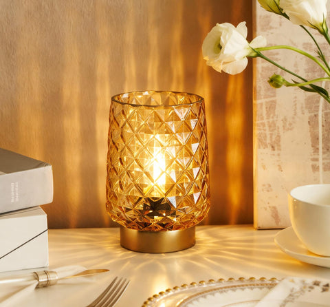 MJ PREMIER amber battery lamp with timer for hands-free lighting