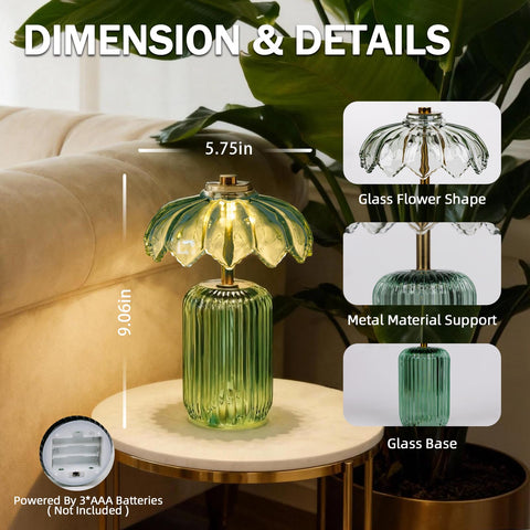 MJ PREMIER cordless lamp emitting 3000K warm glow in a compact design