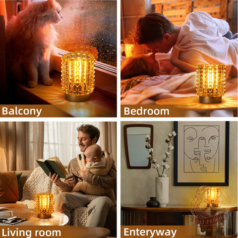 MJ PREMIER cordless lamp for outlets yellow provides backup lighting during outages.