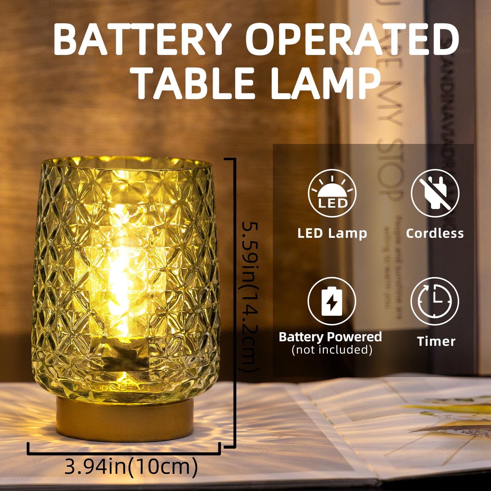 MJ Premier Cordless Lamp USB-C charging enables flexible use