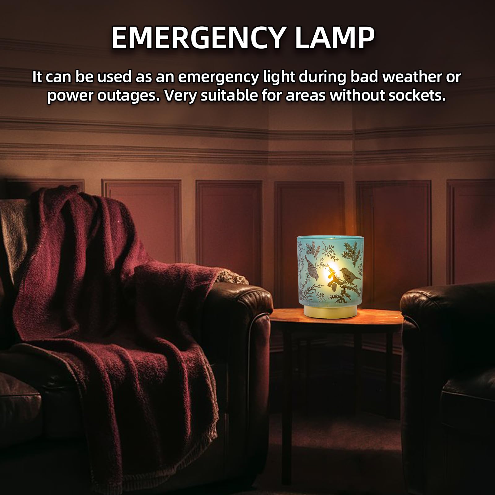 MJ PREMIER gift-ready cordless lamp perfect for housewarming or holidays