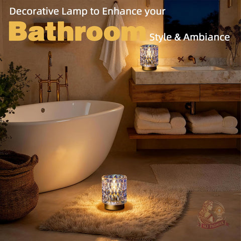 MJ PREMIER mini crystal lamp serves as an elegant emergency light option