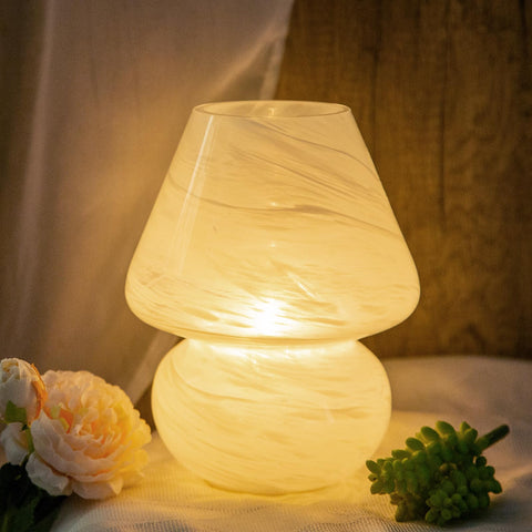 MJ PREMIER Mushroom Lamp Cloud glass with Nebula pattern for a cozy ambience