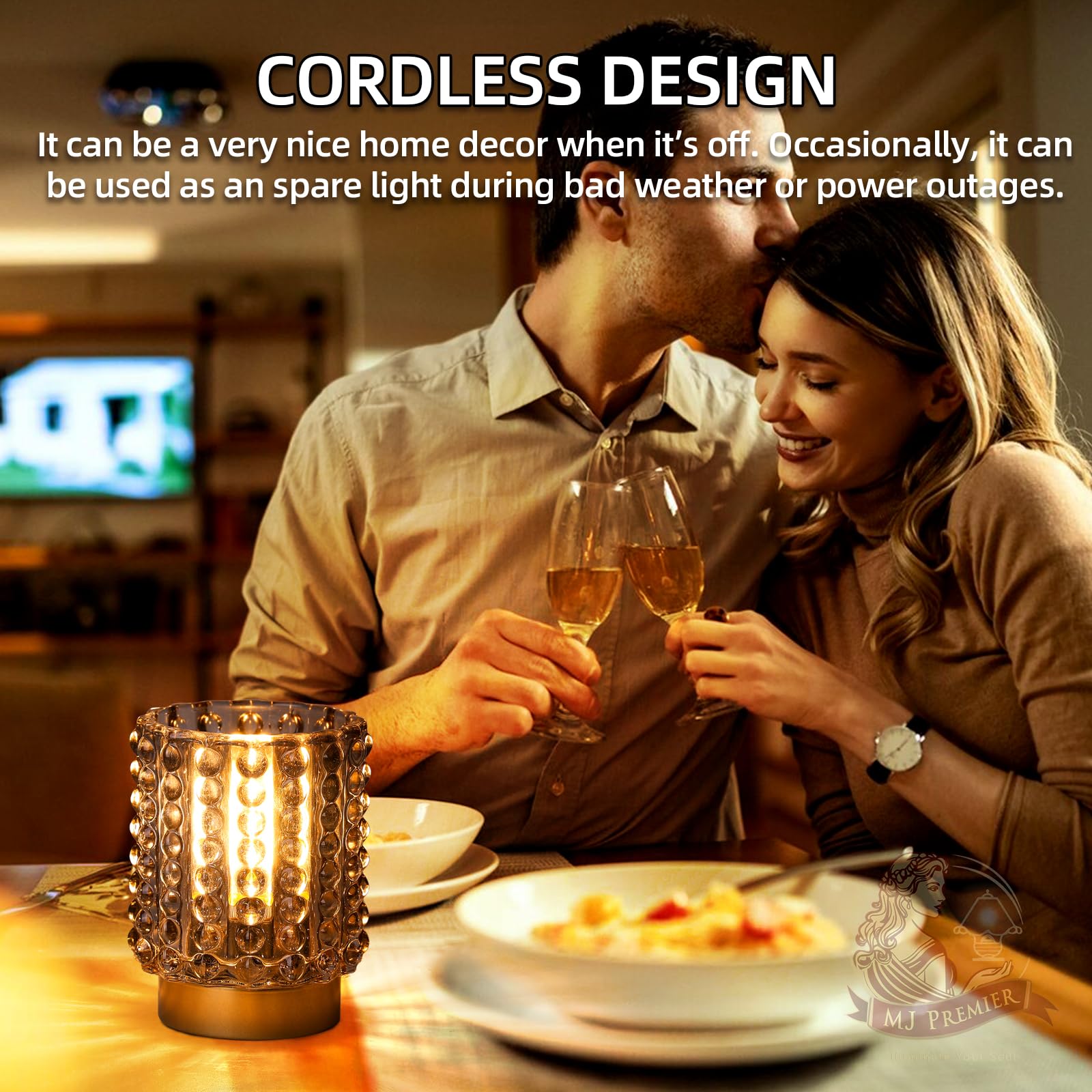 MJ PREMIER soft ambience light adds warm, inviting atmosphere.